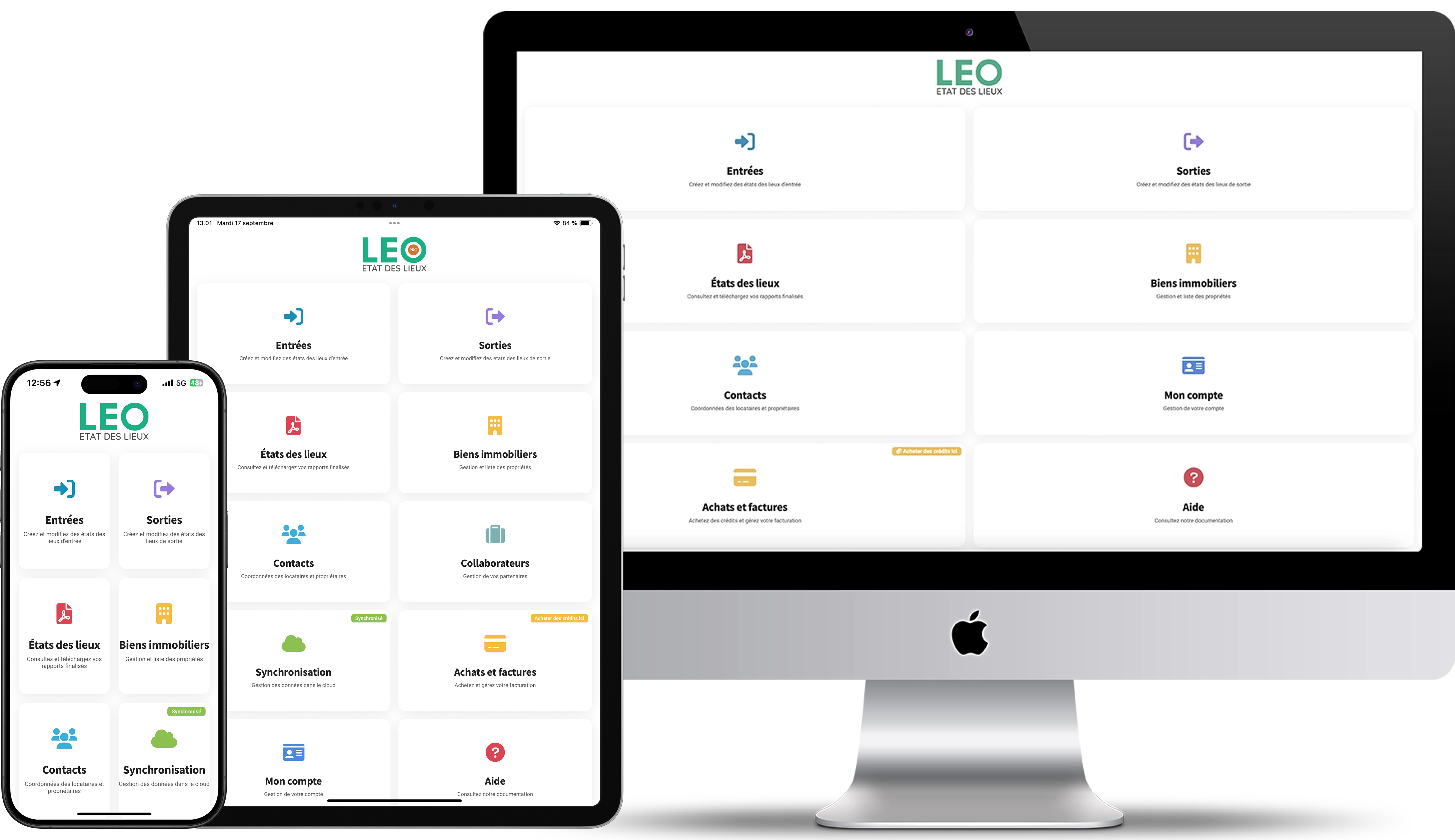 Interface LEO Application État des Lieux - Création EDL mobile